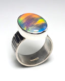 Aurora opal ring