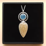 Fossil coral and aquamarine